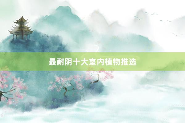最耐阴十大室内植物推选